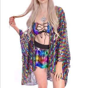 Disco Sequin Kimono